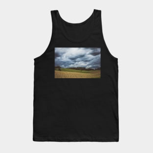 Stormy cloudscape over fields and pasture Tank Top